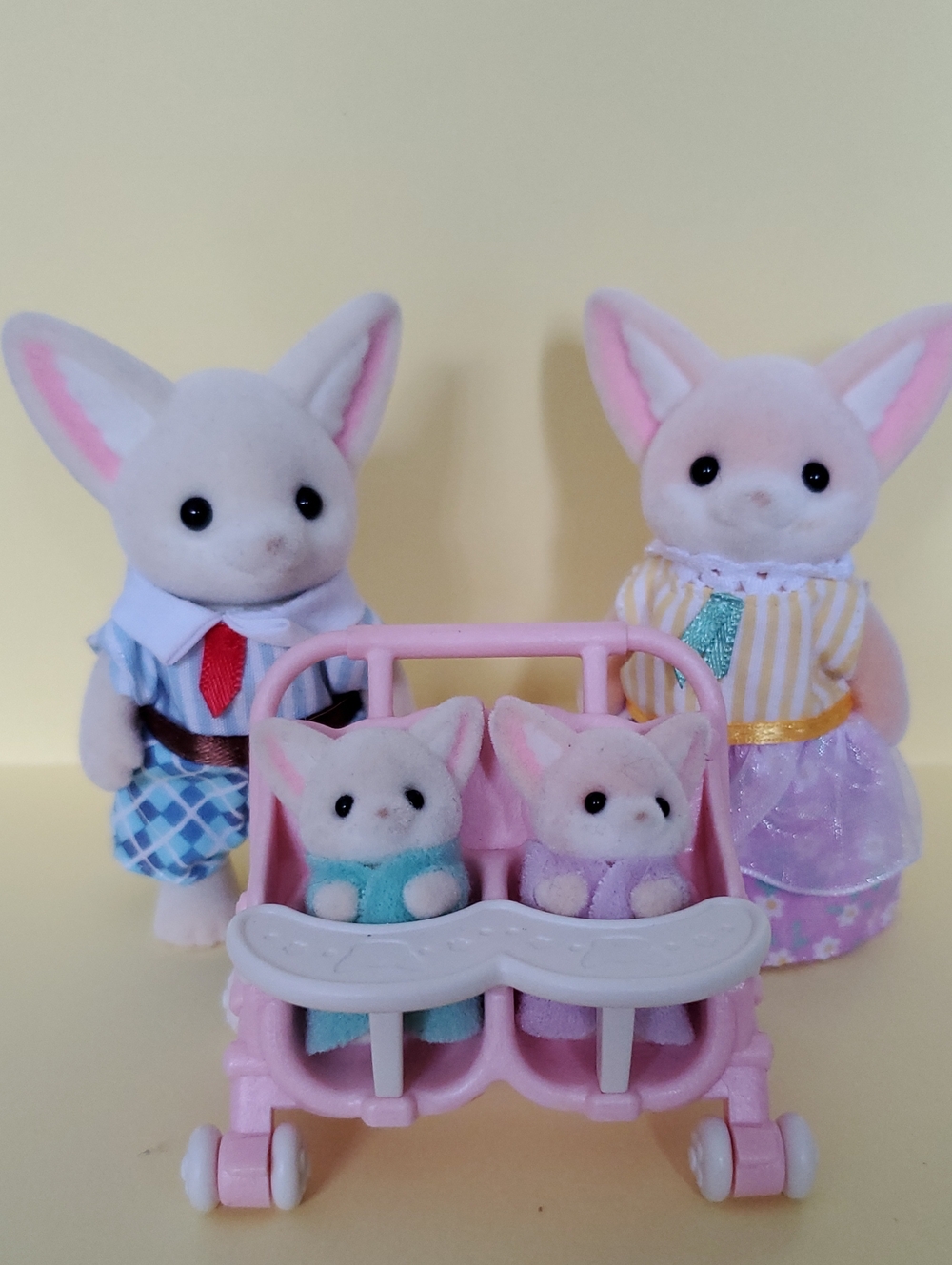 Calico Critters Fennec Fox Family & Stroller Set
